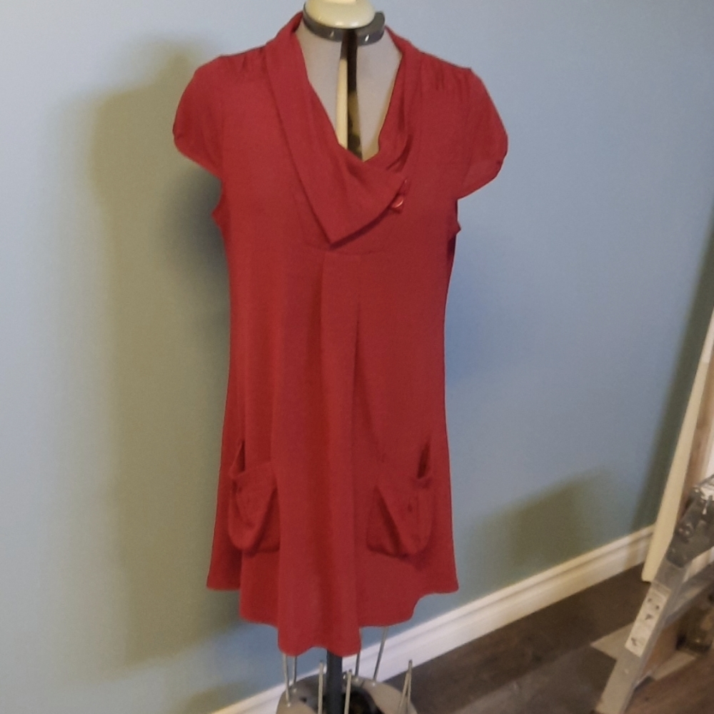 Cowl Neck Tunic Top